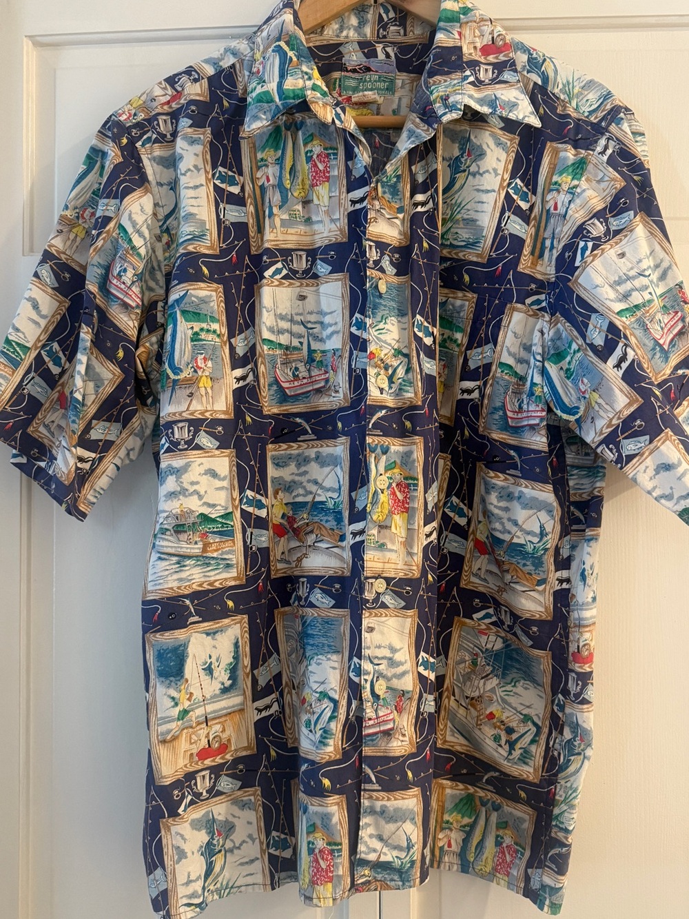 Reyn Spooner Nautical-Themed Button-Down, Men’s Size Large